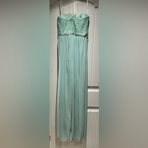 Aqua Blue Bridesmaid’s Lace Dress - Picture 3 of 8